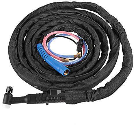 Hyuduo TIG Tigador Coperto di Durata Dell'acqua Durata per il Saldatore TIG WP18, Set di Saldatura Dendata Ergonomica (4m/13.1ft)