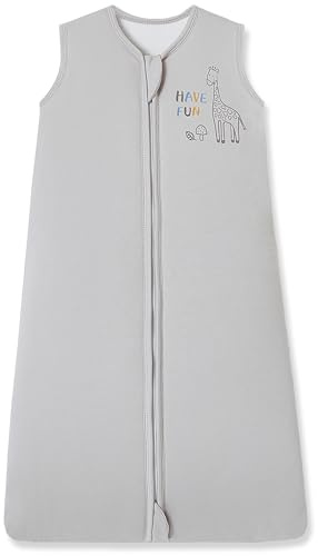 Chilsuessy Babysovsäck supermjuk baby året runt sovsäck 2,5 tog babysovsäck nyfödda vintersovsäck, 2,5 tog/grå giraff, 78 cm/6–12 månader