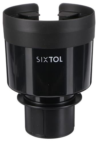 SIXTOL Car Cup Holder 5 | Extension Porte-gobelet Voiture | Base réglable | pour Bouteilles et Mugs | Noir
