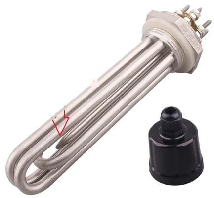 Vqxmhrpw Calentador De Agua con Sonda De 220 V, 380 V, 3 KW, Rosca DN32 De 42 Mm, Resistencia De Inmersión SUS304.(Only Heater)