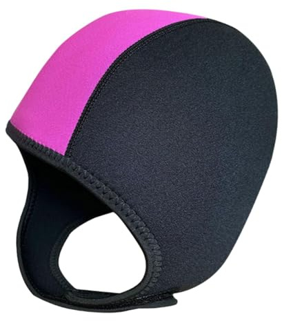 CRDARAAV Cappuccio per immersioni subacquee in neoprene da 3 mm, per kayak, canoa, sport acquatici, nero, rosa rossa