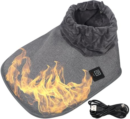 TINAYAUE Calzini riscaldanti USB – Scaldapiedi grafene temperatura spegnimento 50 ℃ a 60 ℃ riscaldamento a risparmio energetico – Riscaldatore piedi per inverno ufficio massaggi a casa taglia unica