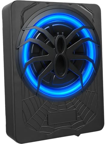 Realdio Subwoofer attivo per veicoli, progettato per essere posizionato sotto il sedile, 1200 W di potenza massima, driver da 10 pollici, con illuminazione ambientale blu, con amplificatore integrato