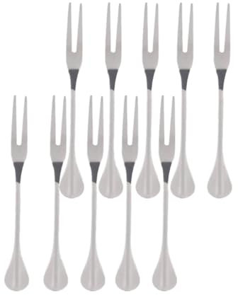 10 Pz Forchettine Aperitivo, 12x1,5 Cm Forchette Frutta Acciaio Inox Forchette Da Dessert Mini Forchette Per Aperitivi Da Cocktail in Acciaio Inossidabile