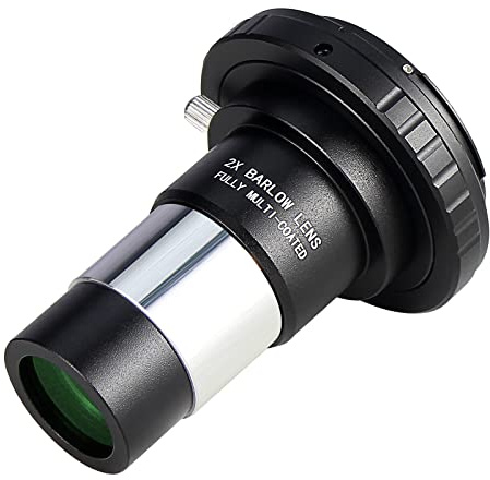 Celticbird 1.25 Inch Camera T-Adapter with 2X Barlow Lens and SLR Camera Adapter Kit Compatible with Nikon SLR