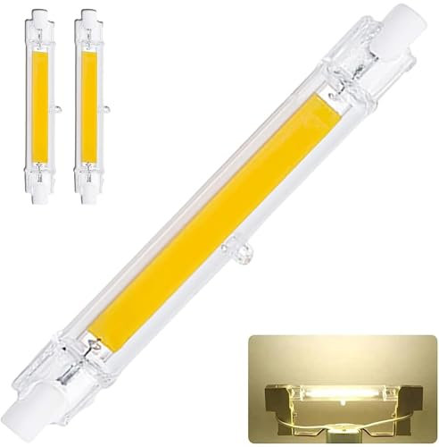 MZIEIU R7S LED 118mm Dimmbar,LED R7S 118mm 20W Leuchtmittel,Naturweiß 4500K,LED COB Lampen 2000LM,Ersatz für 200W R7S Halogenlampen,AC 220V-240V,360° Strahlbeleuchtung,kein Flackern,2er Pack