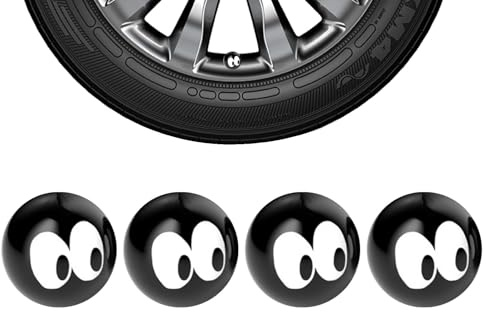 Capuchons de Valve de pneus, Cache-Valve de Pneu | 4 couvercles de Valve Anti-poussière | Couvre-Bouchons d'air pour Roues de Voiture, Capuchons Anti-poussière pour valves de Voiture, Bague