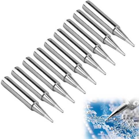 10 Pcs Lead Free 900M-T-B Replacement Soldering Iron Tips, Soldering Iron Tips 1.2 mm Replacement Soldering Tips Set, Soldering Iron Tips for Hakko, Radio Shack, Quick, Aoyue, for TENMA Solder Station
