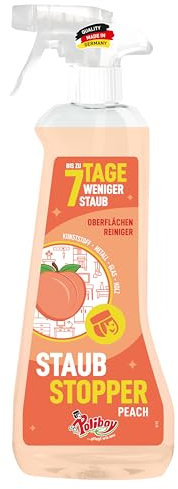 Poliboy Peach - Detergente multiuso con effetto antistatico, detergente universale con profumo di pesca, 1 x 500 ml, made in Germany