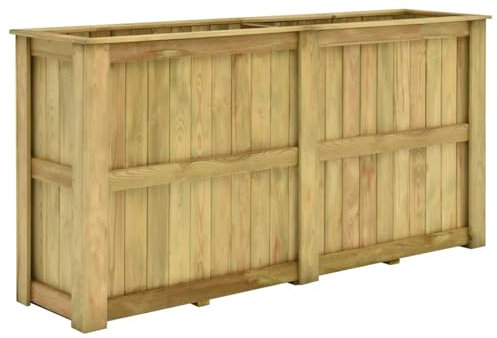 Xichuzi Arriate, Mesa De Cultivo, Huerto Domestico, Cultivo De Plantas Aromaticas, Arriate De Jardín, de Madera de Pino impregnada 196x50x100 cm