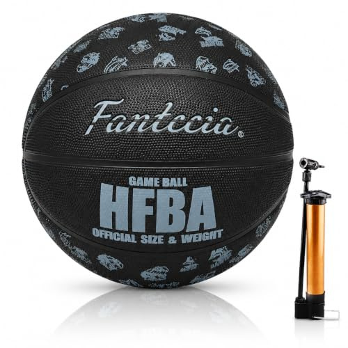 Fantecia Basketball Größe 7, Professioneller Wettkampf-Basketball aus Gummi, Trainingsball mit hohem Sprungvermögen