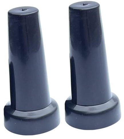 Hohopeti Embouts de Parapluie Faciles à Installer 2pcs Long Manche en Plastique Noir Accessoires pour Parapluie Protection L'usure, Adaptés aux Parapluies de Pluie