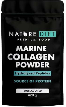 Nature Diet Colágeno Marino en Polvo, 420 g, Colágeno de Pescado, Tipo I