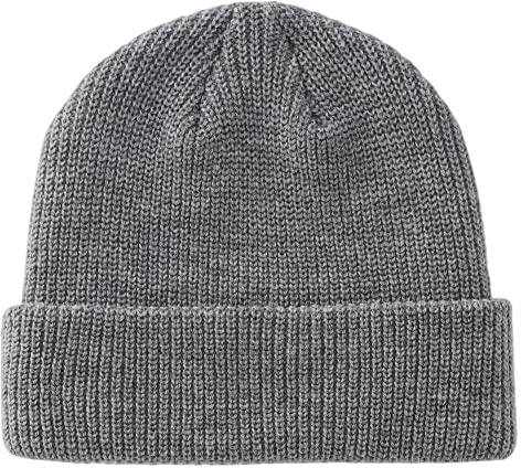 Connectyle Winter Beanie for Men Women Classic Knitted Warm Hat Daily Thick Cuffed Beanies Acrylic Watch Cap Light Grey