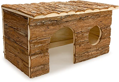 Arquivet Casa para roedores de Madera Grande - Casa de Juego para Hamsters, Ratas, Ardillas - Casita de Madera para roedores pequeños - 40 x 23 x 20 cm
