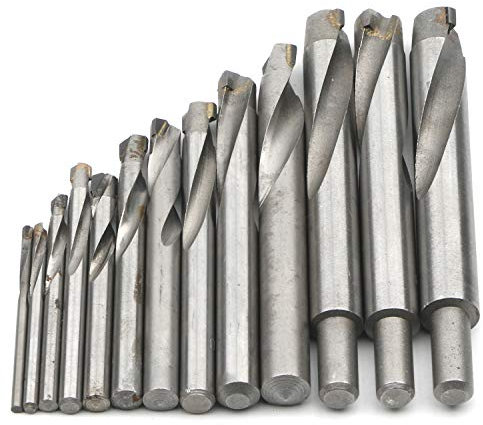 Pxyelec 13 Stück Hartmetall-Spiralbohrer, Metallbohrer YG-Legierung, für Edelstahl/Kupfer/Aluminium/Zinklegierung, 3 4 5 6 7 8 9 10 11 12 13,5 14 15 mm