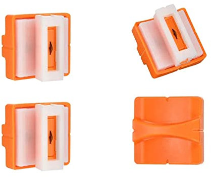 QincLing 4 Pieces Paper Cutter Replacement Blades, Cutting Blades Trimmer Photo Tools with Automatic Security Safeguard Design for A4 Card