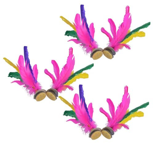 VICASKY 6stücke Teiliges Jianzi Dicke Basis Traditionelles Chinesisches Tretspielzeug Für Junge Mädchen Und Jugendliche Fördert Fußkoordination Sportspiel Für Drinnen Und Drauße