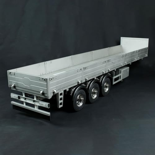 wheelfun 1/14 Maßstab 3-Achsen Metall-Sattelauflieger für RC Traktor-LKW Ferngesteuertes Auto Modell RC Hobby Modelle