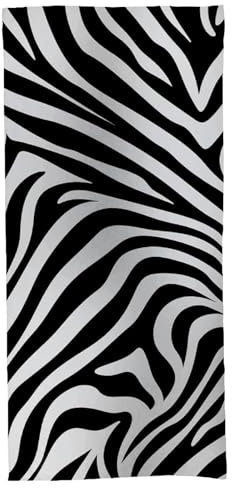NONHAI Strandtuch, Zebramuster, Mikrofaser, schnell trocknendes Handtuch für Schwimmer, sanddicht, saugfähig, Badetuch für Hotel, Fitnessstudio, Spa, Yoga, Badetuch, 70 x 140 cm