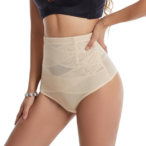 YUROUCIO Culotte Gainante Femme Panty String Ventre Plat Taille Haute Shapewear sous-vêtement Tanga Anti Cellulite Sculptante Gaine Underwear Minceur Slip Amincissant Cuisses Body Shaper