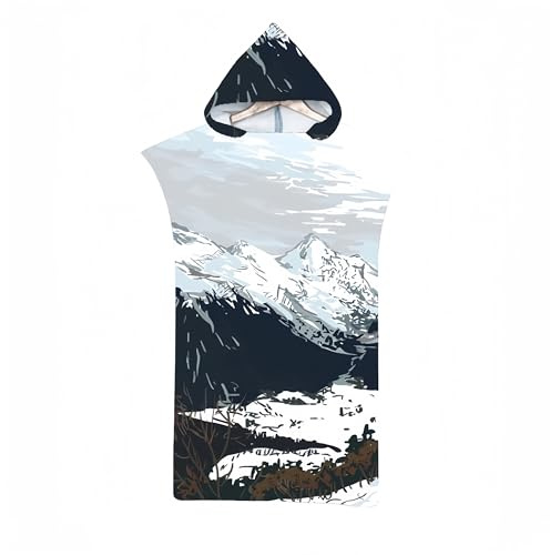 Proumhang Vuxen Strandhandduk Med Handduksbyte Handduk Mantel Handduk Poncho Filt för Strandsurfing Badbad Våtdräkt Byte 75cm x 110cm Läge 1
