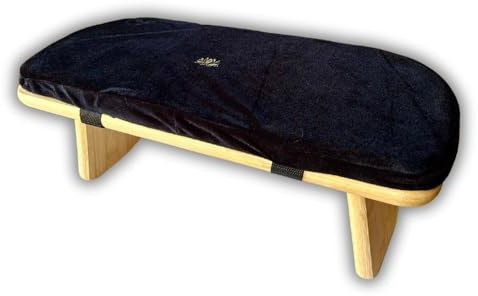 Panca da meditazione pieghevole nera Lotus con cuscino e borsa