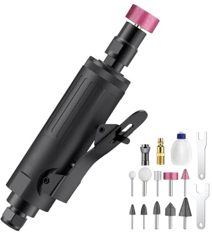 Gvvsjgdbis Amoladora Neumática de Ángulo Recto, Amoladora Neumática de Ángulo Recto de 1/4 Po, 25.000 RPM para Molienda de Corte, Pulido y Reparación de Soldaduras