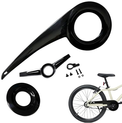 Flanliy Kettenschutz Fahrrad Kettenschutz Abdeckung Fahrrad Kette Abdeckung Tragbar Universal Fahrrad Teil Kettenschutz Schwarz von Schwanzschnalle Schwarzes Schwanzfix (C)