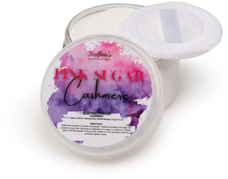 JerrBear’s Pink Sugar Cashmere Dusting Powder for Women, 4oz Jar