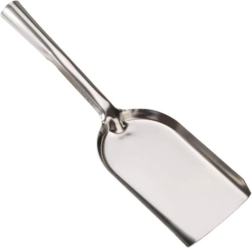Pala per ceneri in acciaio inox, 15,6 cm, calibro pesante, paletta per barbecue e carbone, mini paletta per la polvere per forno e stufa