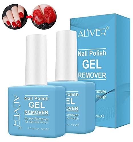 Dissolvant de vernis à ongles (2PCS) - Enlevez le vernis à ongles en gel en 2-3 minutes - Dissolvant de vernis rapide et facile - Pas besoin de papier d'aluminium, de trempage ou d'emballage