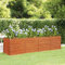 Keketa Jardinera de Acero Corten Jardineras Exterior Huerto Urbano Jardinera para Jardines, Balcones, Plantas, Verduras, Hierbas y Flores Gris 320 x 80 x 77 cm