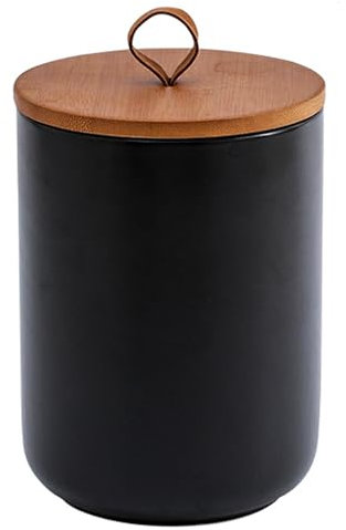 AYES Vorratsdosen mit Luftdicht Deckel, Mottensichere Vorratsgläser Lebensmittelaufbewahrung für Müsli Reis Kaffeebohnen Süßigkeiten Gewürze Cornflakes Kekse Tiernahrung (Schwarz, 1300 ml / 45.75oz)