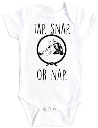 NOFO VIBES Jiu Jitsu Taps Belt - Baby Boy Girl Clothes Infant Bodysuit Funny Cute Newborn (Size: 0-3M Blue Short Sleeve Onesie)