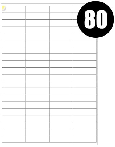 80 Address Labels Per A4 Sheet, 50 Sheets Label, Self Adhesive Mailing Printer Shipping Label for Inkjet and Laser Printers, Printable Sticky Sheet Sticker [JAM Free]