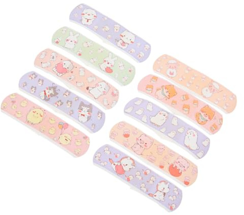 DEARMAMY Vendajes Adhesivos Impermeables y Transpirables Adhesivo Médico Diseños de Dibujos Animados Ideales para Cuidado de Heridas Pequeñas 120 Unidades para Niños