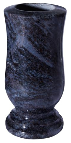 Afvarir Cemetery Granite Vase for Grave, Natural Stone Heavy Headstone Flower Holder.