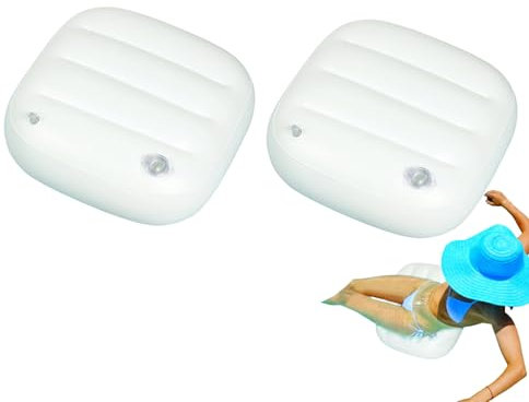 2pcs Asiento De Bañera De Hidromasaje Inflable,SPA Cushion,Cojín De Asiento Elevador De SPA con Peso,Diseño Ergonómico,Firmeza Ajustable,PVC Resistente A Los Arañazos,Asiento De Refuerzo para Bañeras