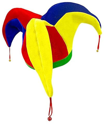 Halloween Clown Hat Mardi Gras Hat with Bells Novelty Multicolor Headgear
