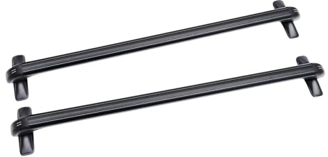 Rieles Techo Coches Portaequipajes Techo para Coche 100 Cm Aluminio Barra Transversal Cerradura para Coches 4 O 5 Puertas Color Negro 2 Unidades Delantero Y Baca