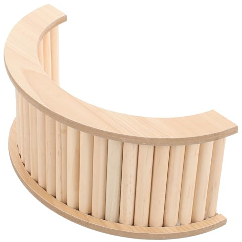 LOORGVEL Puente de Escalada para Hámster de Madera Natural, Juego Seguro Tamaño Mediano, Juguete para Trepar en Jaula para Conejillos de Indias y Roedores Pequeños