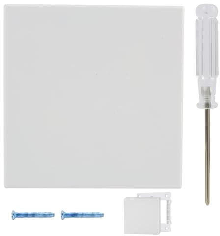 LUCTHY 1 Gang Socket Blanking Plate, Blank Faceplate Cover for Standard UK | White wall plate cover for standard UK pattress box. Screwdriver Included, 86x86mm. Covers unused socket or switch