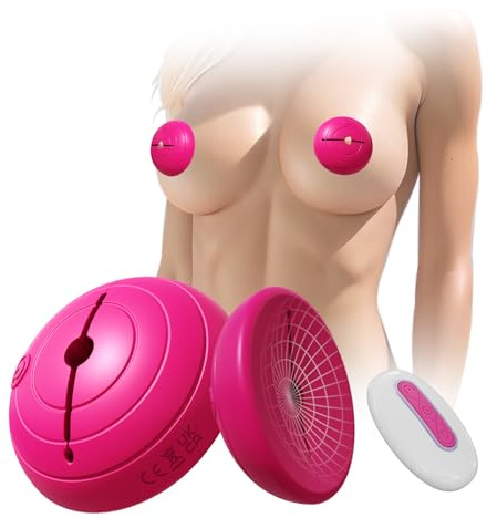 Nipple Sex Toys Fits The Breast - Redesigned for Women, Nipple Vibrator Lightweight Wearable Vibrating Nipple Clamps, Remote Control Vibrators, BDSM Couples & Female Sex Toy Adult Pleasure