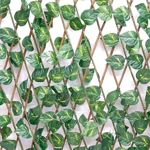 INTRECCI Siepe Finta Decorativa, Foglie Artificiali da Esterno in Rotoli, Aspetto Sempreverde, Frangivista Balcone, 2x1 m, Circa 220 Foglie, Resistente per Balconi, Recinzioni, Giardini