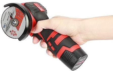 Mini amoladora angular de 18 V, herramienta de amoladora angular inalámbrica con 2 baterías de 1,5 A, para cortar pulido y afilar, batería, máquina pulidora eléctrica de 550 W