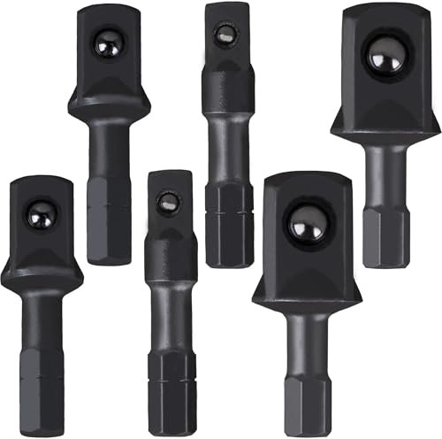 Rawolp 48-32-5023 Insert Socket Set for Milwaukee Tool Accessory Shockwave Impact Hex Shank Socket Adapter Set,1/4,3/8,1/2 inch impact driver bit set Holds Sockets ,Pack of 6