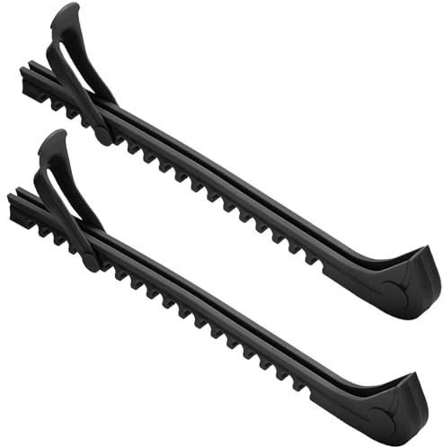 1 Paire Protège Lame Patin Glace, Accessoires Protections Couteau Hockey avec Boucles Réglables et Trous Eau Filtration, Housse Protecteur Patins Artistiques pour Enfants, Adultes Universels (Noir)