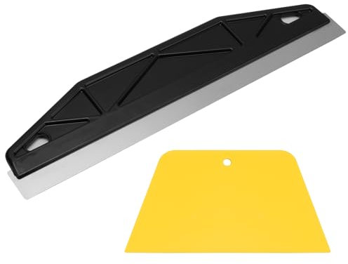 teasteam Paint Shield 12 inch Paint Guard for Cutting in Paint Trim Guard Multi-Purpose Black Paint Edging Tool Guide Measurement Trim Comes with 1 Scraper