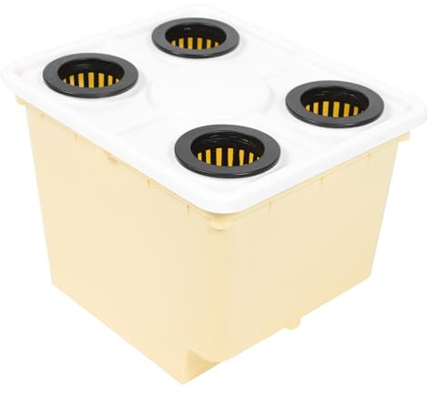 SUPVOX Per Coltivazione Fuori Suolo di Ortaggi E Frutta Cestini Idroponici Cestini per Piantagione in Plastica Gialli Set da 4 Fori